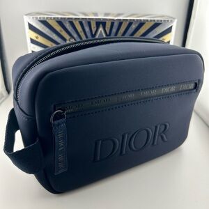 Dior Men's Dark Blue Toiletry Bag